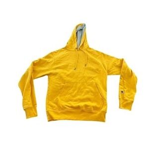 Champion Mens Yellow Pullover‎ Hoodie Sweatshirt Small Authentic Athleticwear